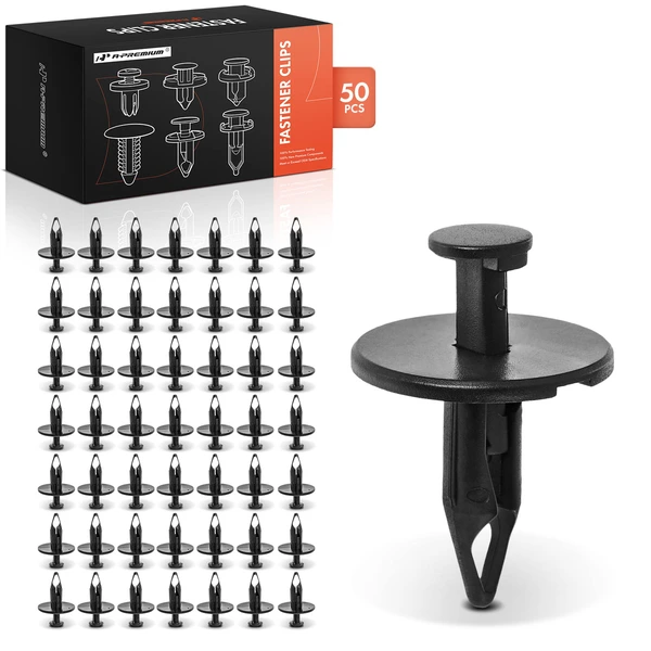 50 Pcs 7.94mm Nylon Black Front Bumper Retainer A-Premium APRCF4057