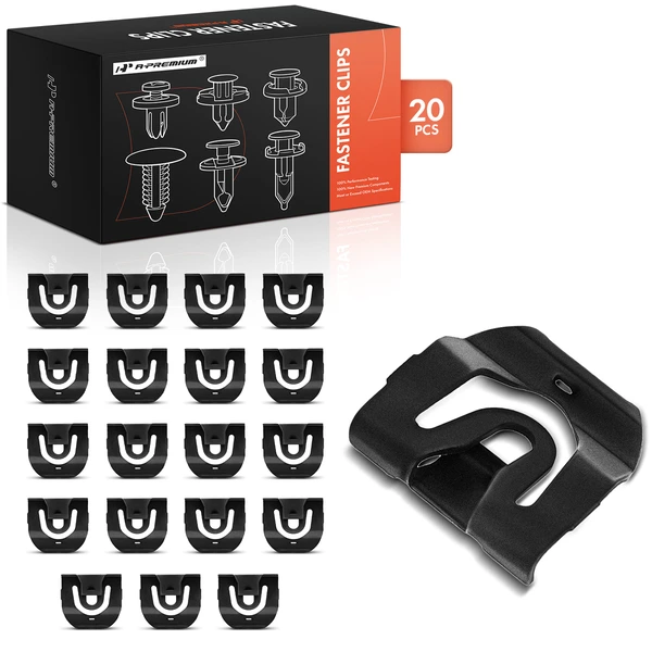 20 Pcs Metal Black Window Reveal Molding Clip A-Premium APRCF4061