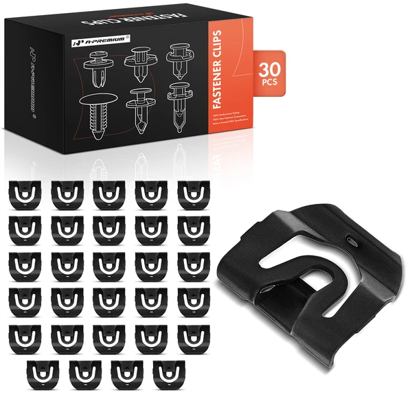 30 Pcs Metal Black Window Reveal Molding Clip A-Premium APRCF4062