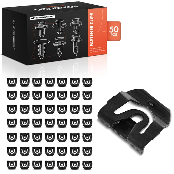 50 Pcs Metal Black Window Reveal Molding Clip A-Premium APRCF4063