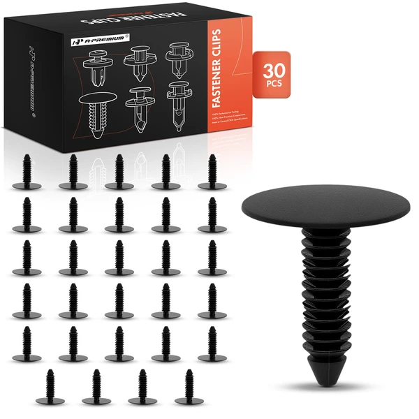 2007-2010 Pontiac G5 30 Pcs Nylon Black Headliner Trim Finish Panel Retainer A-Premium APRCF4065