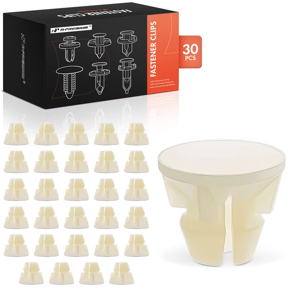 1992-1995 Lexus ES300 30 Pcs Nylon Natural Front Clearance Lamp Nut & Headlight Adjusting Nut A-Premium APRCF4083