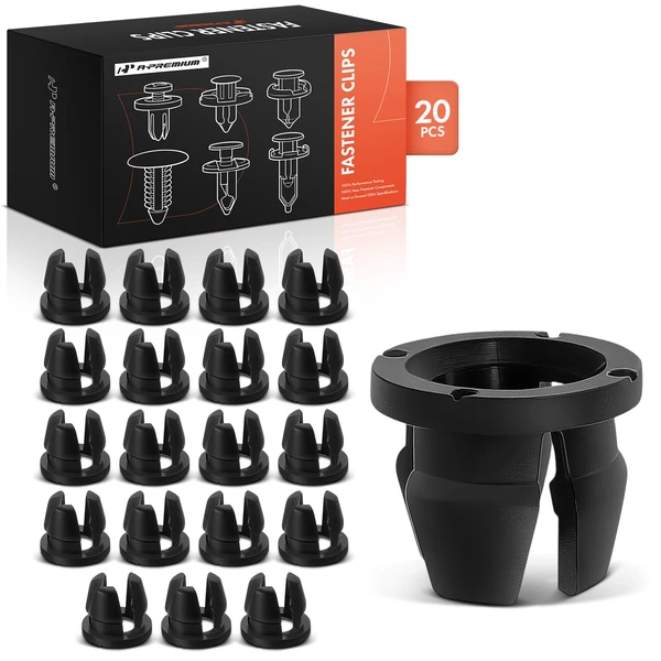 20 Pcs 10mm Nylon Black Grille & Side Marker Light Grommet A-Premium APRCF4088