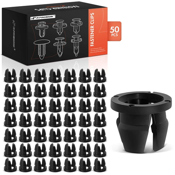 2004-2015 Nissan TITAN 50 Pcs 10mm Nylon Black Grille & Side Marker Light Grommet A-Premium APRCF4090