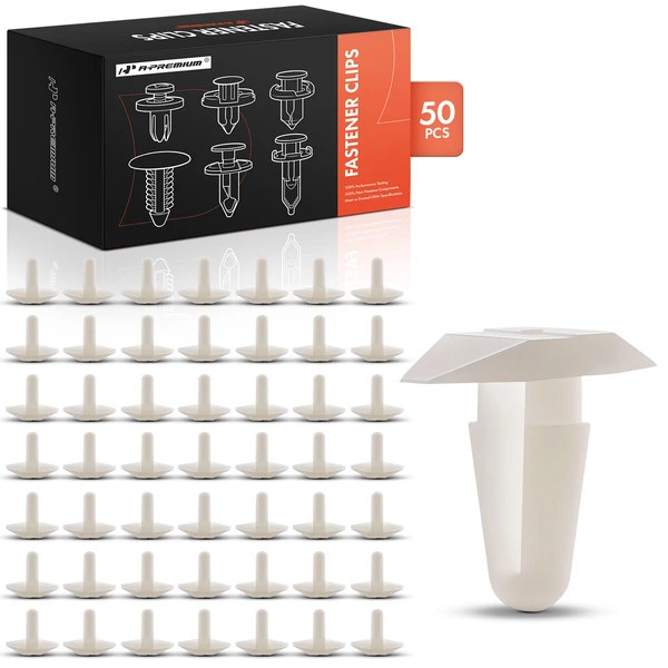 1992-1994 Acura Vigor 50 Pcs Nylon Natural Hood Seal Retainer Clip A-Premium APRCF4093