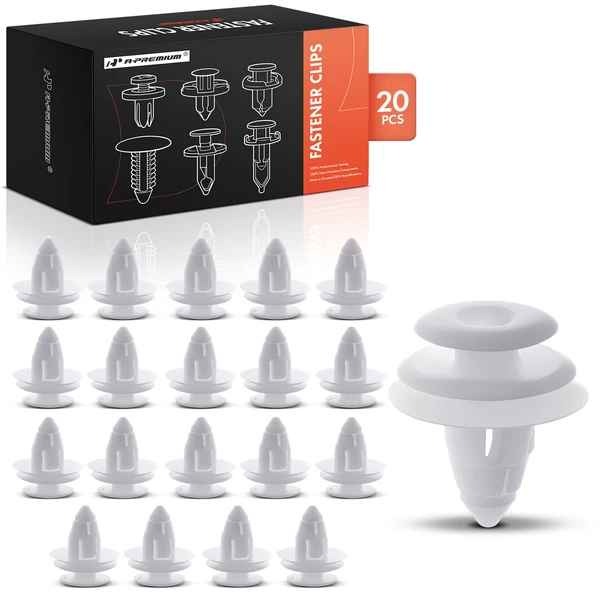 20 Pcs Nylon White Trim Panel Retainer A-Premium APRCF4097