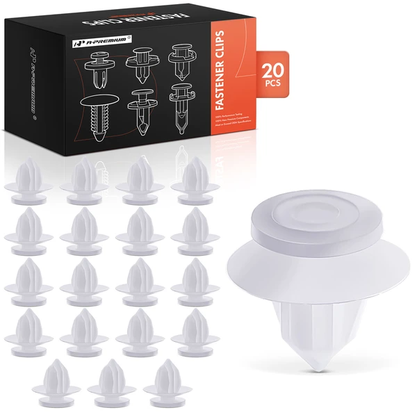 2004-2006 Scion xA 20 Pcs Nylon White Scuff Plate Retainer A-Premium APRCF4106