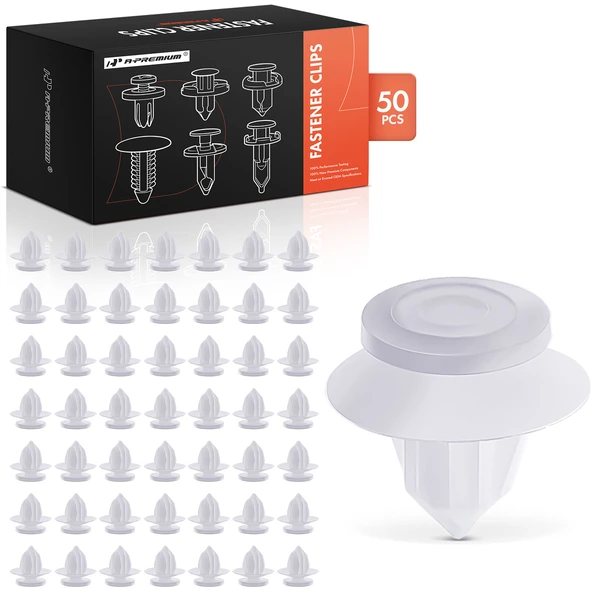 2004-2006 Scion xA 50 Pcs Nylon White Scuff Plate Retainer A-Premium APRCF4108