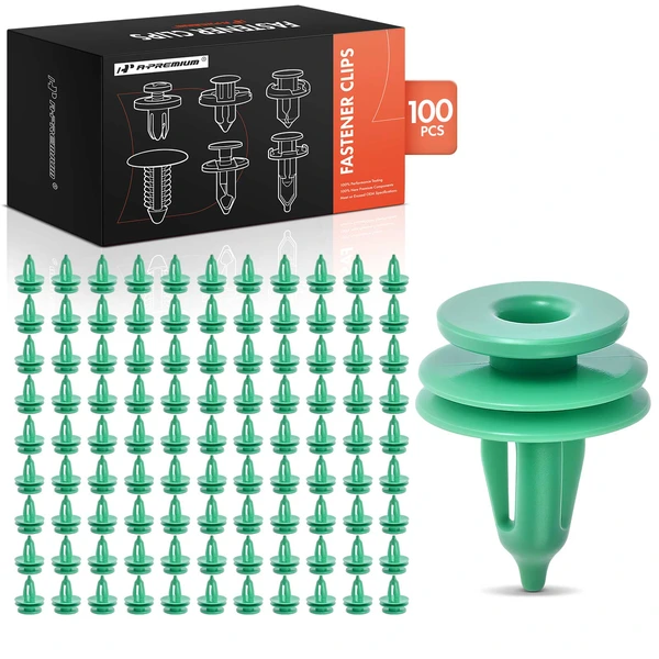 100 Pcs Nylon Green Door Panel Clip Trim Fastener A-Premium APRCF4109