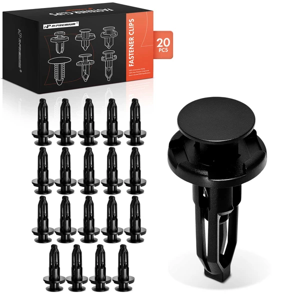 20 Pcs 9mm Nylon Black Rear Bumper Cover Retainer A-Premium APRCF4116