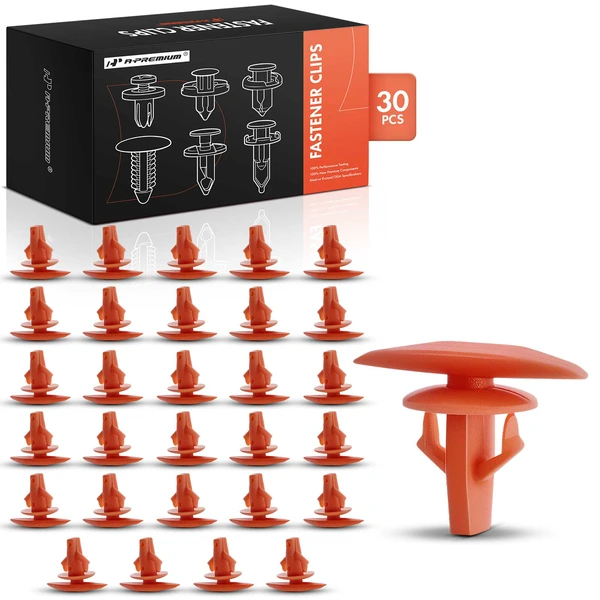 2007-2008 2010-2012 Acura MDX 30 Pcs Nylon Orange Weatherstrip Retainer Clip A-Premium APRCF4123