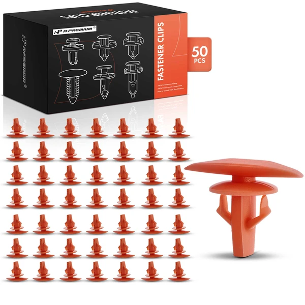 1997-1999 2001-2003 Acura CL 50 Pcs Nylon Orange Weatherstrip Retainer Clip A-Premium APRCF4124