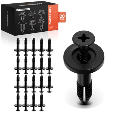 20 Pcs 6.35mm Trim Panel Retainer Clip Screw-Type