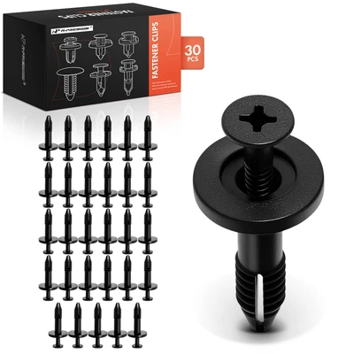 30 Pcs 6.35mm Trim Panel Retainer Clip Screw-Type