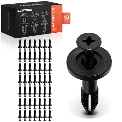 50 Pcs 6.35mm Trim Panel Retainer Clip Screw-Type