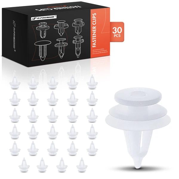 30 Pcs Nylon White Door Trim Panel Retainer A-Premium APRCF4144