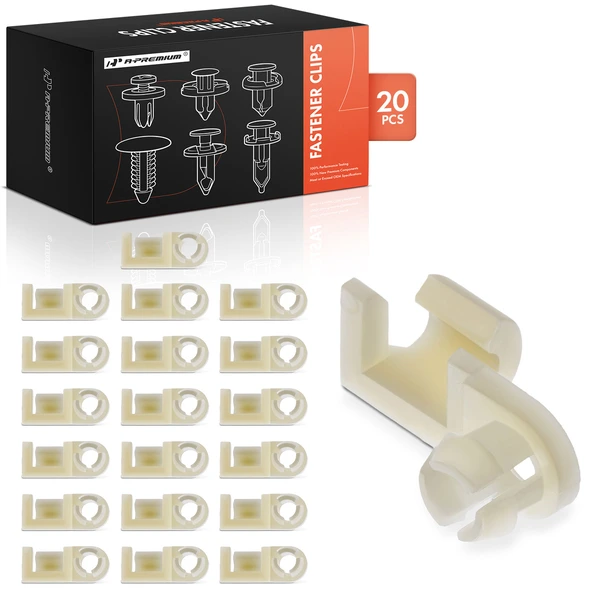 20 Pcs Nylon Natural Tailgate Rod Clip A-Premium APRCF4146