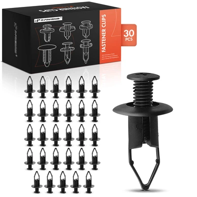 30 Pcs 9mm Nylon Tailgate Bumper Fender Splash Guard Clip Screw-Type