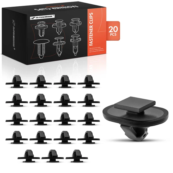 20 Pcs Nylon Black Wheel Opening Molding Clip A-Premium APRCF3917