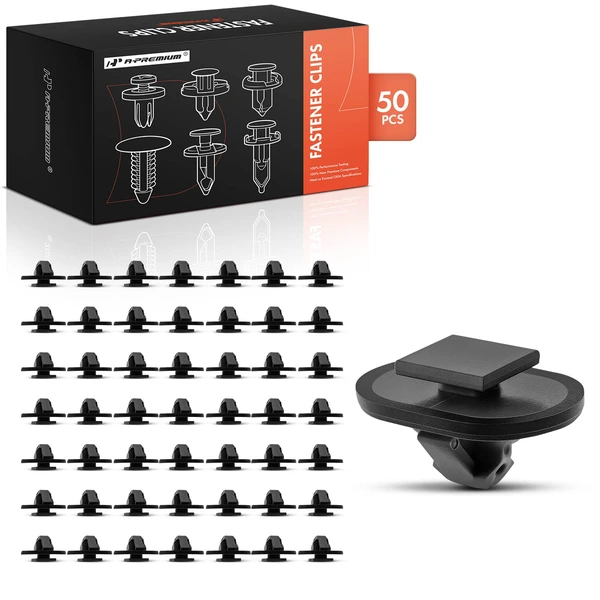 50 Pcs Nylon Black Wheel Opening Molding Clip A-Premium APRCF3919
