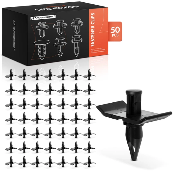 1993-1997 Dodge Intrepid 50 Pcs 12.7mm Nylon Black Rear Fascia Retainer A-Premium APRCF3925