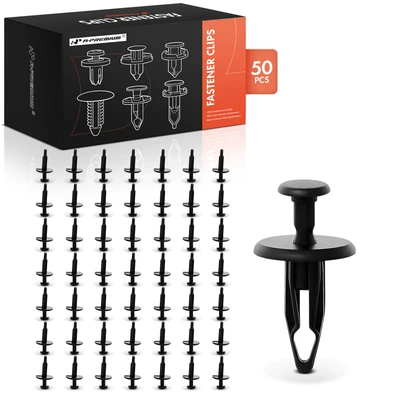 50 Pcs 6.4mm Fender Molding Retainer Clip Push-Type