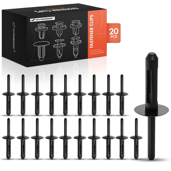 1982-1989 Chevrolet Celebrity 20 Pcs Nylon Black Blind Rivet Retainer Clip A-Premium APRCF3929