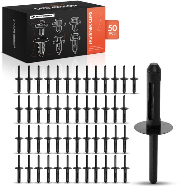 1997-2007 Chevrolet Malibu 50 Pcs Nylon Black Blind Rivet Retainer Clip A-Premium APRCF3931