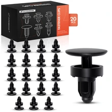 1992-2000 Honda Civic 20 Pcs 8mm Nylon Black Cowl Panel Retainer A-Premium APRCF3947