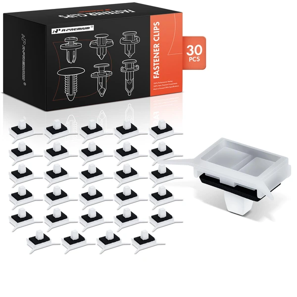 1991-1995 Acura Legend 30 Pcs 7.7 x 6.7mm Nylon White Windshield Clip A-Premium APRCF3954