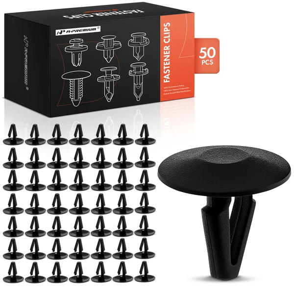 50 Pcs Nylon Black Headlight Grille Retaining Clip A-Premium APRCF3958