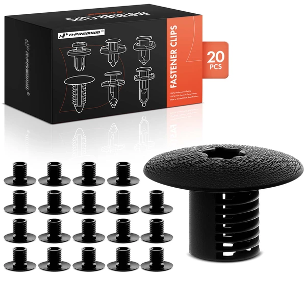 20 Pcs Nylon Black Cowl Top Stud Retainer Cover A-Premium APRCF3959