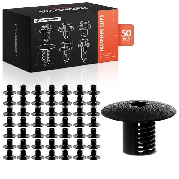 50 Pcs Nylon Black Cowl Top Stud Retainer Cover A-Premium APRCF3961