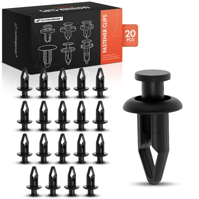 20 Pcs 8mm Nylon Body Side Moulding Retainer Clip with Closed End Push-Type