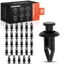 30 Pcs 8mm Nylon Body Side Moulding Retainer Clip with Closed End Push-Type