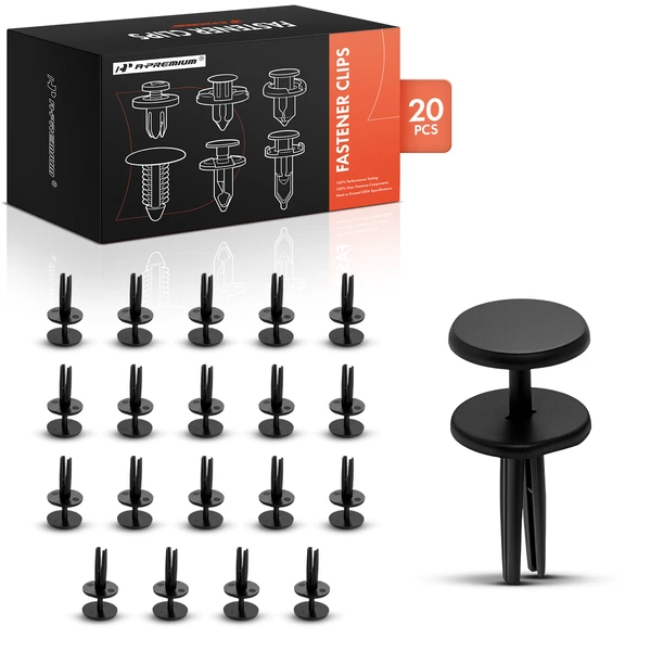 1990-2001 2014-2016 Jeep Cherokee 20 Pcs 6.35mm Nylon Black Lower Sill Molding Retainer A-Premium APRCF3968