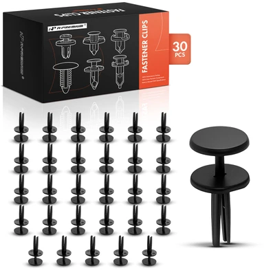 30 Pcs 6.35mm Lower Sill Moulding Retainer Clip with Open End Push-Type