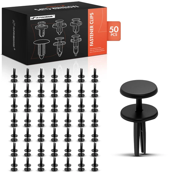 1990-2001 2014-2016 Jeep Cherokee 50 Pcs 6.35mm Nylon Black Lower Sill Molding Retainer A-Premium APRCF3970