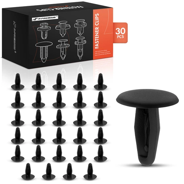 30 Pcs Nylon Black Hood Insulation Retainer A-Premium APRCF3975