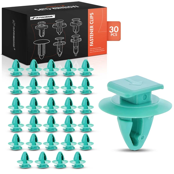 30 Pcs 8mm Nylon Green Molding Wheel Arch Flare Retainer A-Premium APRCF3978