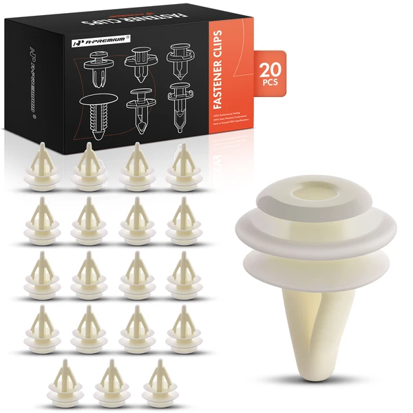 2005-2013 Acura MDX 20 Pcs Nylon White Trim Panel Retainer A-Premium APRCF3980