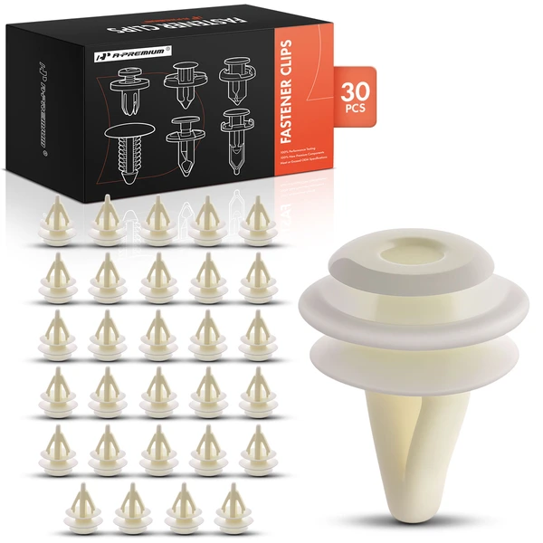 2005-2013 Acura MDX 30 Pcs Nylon White Trim Panel Retainer A-Premium APRCF3981