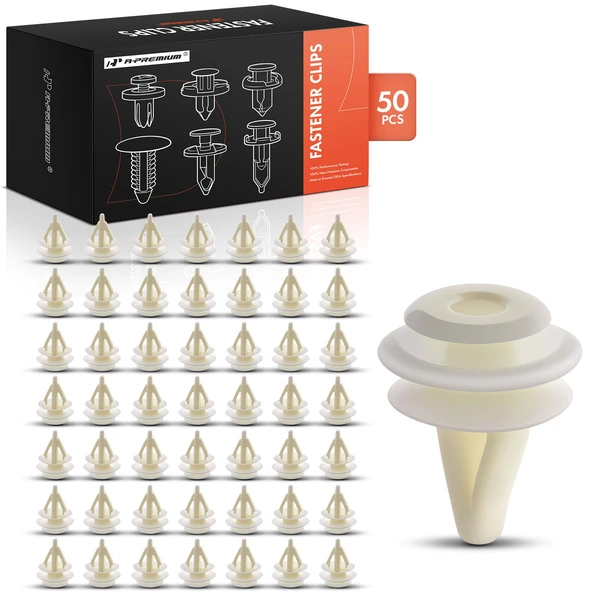 2005-2013 Acura MDX 50 Pcs Nylon White Trim Panel Retainer A-Premium APRCF3982