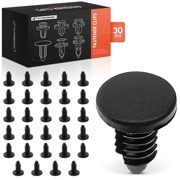 30 Pcs Nylon Black Weatherstrip Retainer Clip A-Premium APRCF3990