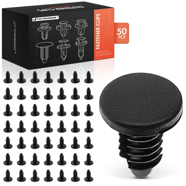 50 Pcs Nylon Black Weatherstrip Retainer Clip A-Premium APRCF3991
