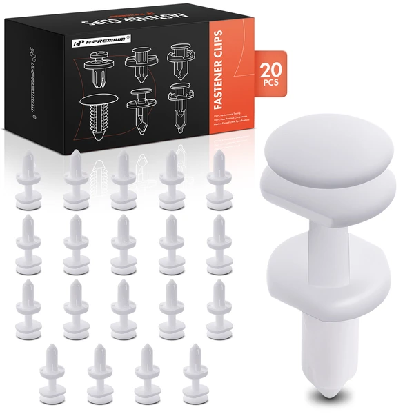 1995-1998 GMC C3500 20 Pcs 6.35mm Nylon White Door Trim Panel Retainer A-Premium APRCF4001