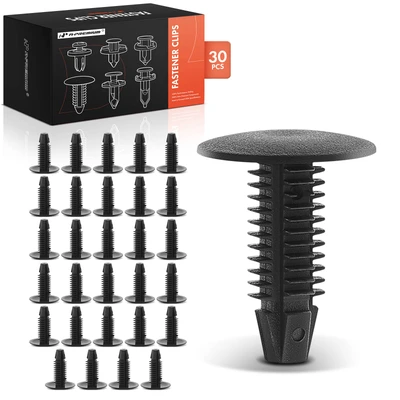 30 Pcs 7.94mm Stem Diameter Trunk Liner Seat Carpet Shield Retainer Clip