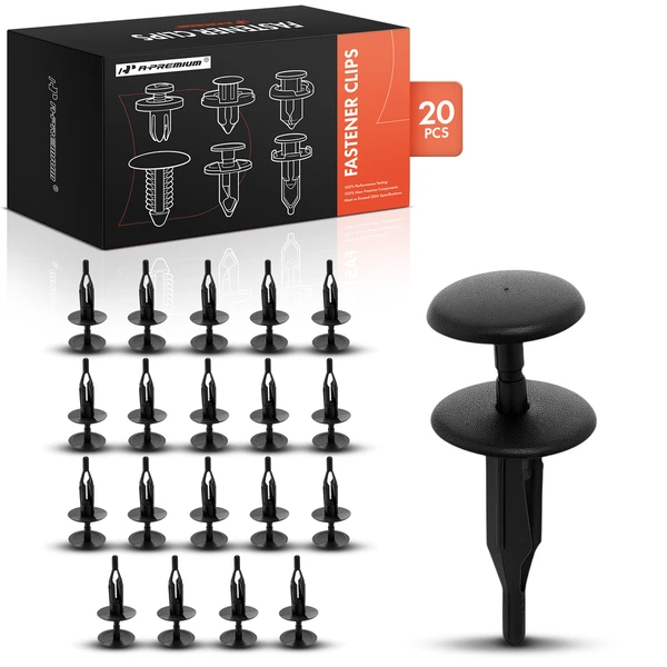 1994-2004 Jeep Grand Cherokee 20 Pcs 6.35mm Nylon Black Fascia To Bumper Retainer A-Premium APRCF4019