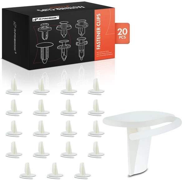 1955 1957 1959 GMC PM153 20 Pcs Nylon White Front & Rear Door & Quarter Panel Molding Fastener A-Premium APRCF4022