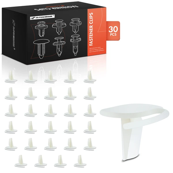 1955 1957 1959 GMC PM153 30 Pcs Nylon White Front & Rear Door & Quarter Panel Molding Fastener A-Premium APRCF4023